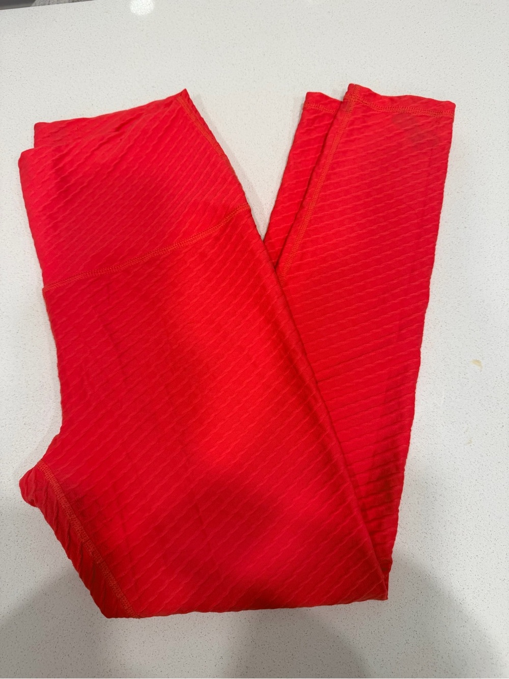 Born Primitive Red Textured High-Waist Leggings